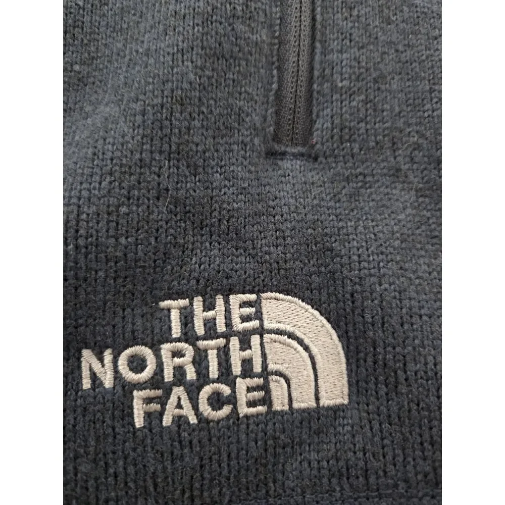 Men's The North Face‎ Fleece Vest Large Blue Full Zip Business Logo
